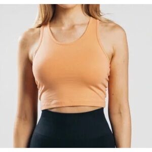 Alphalete Essential Sleeveless Crop Top Orange